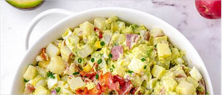 Avocado in potato salad